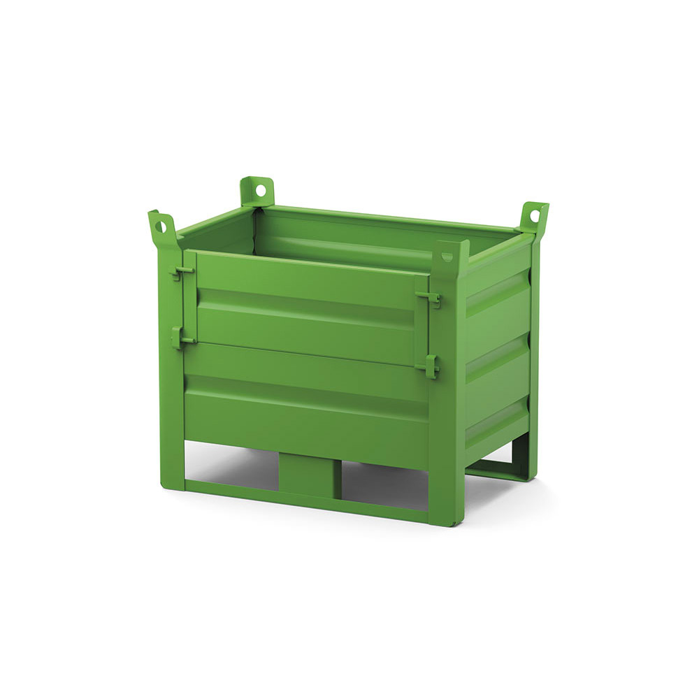 Contenitori portata da 700 a 800 kg con porta e slitte