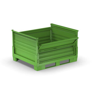 Contenitore abbattibile in lamiera - portata 1500 kg