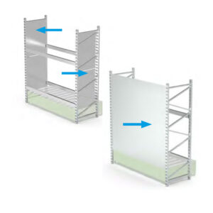 Paraspruzzi per scaffalature